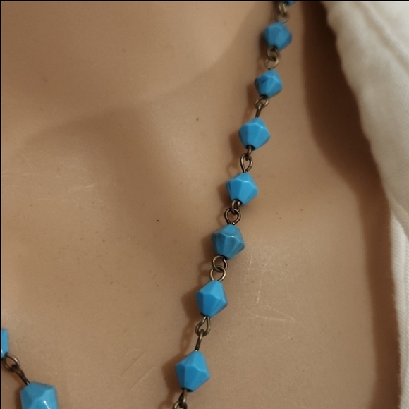 Turquoise Cross & Chain - Picture 4 of 4